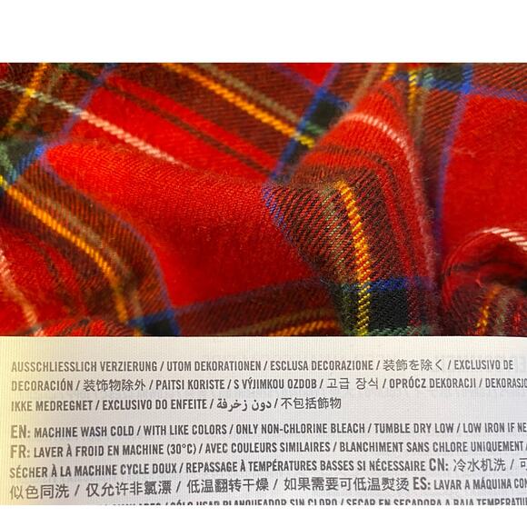 Abercrombie Flannel Pajama Shirt Women's Large Red Plaid Sleep Top Soft A&F - Picture 8 of 8